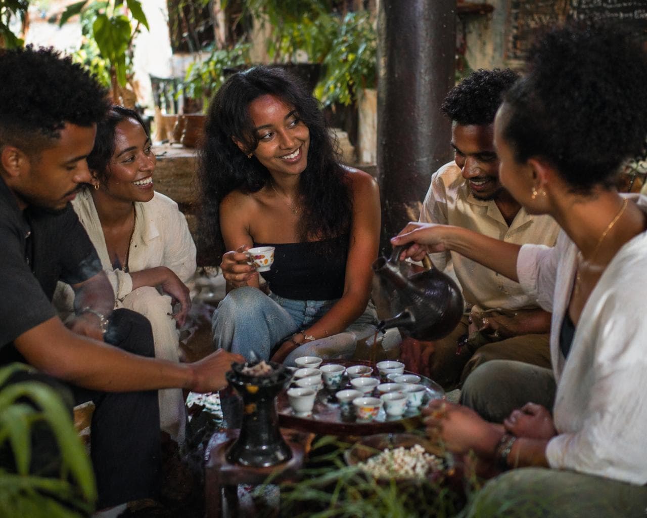 Ethiopian coffee ceremony