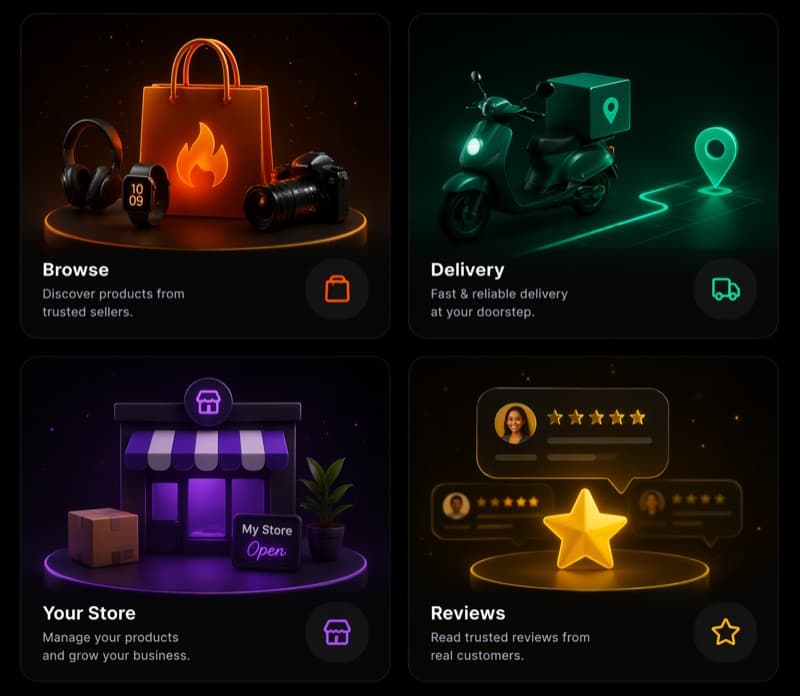 Tikus Marketplace: Browse, Delivery, Your Store, Reviews